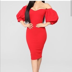 Sexy Red body con dress XS